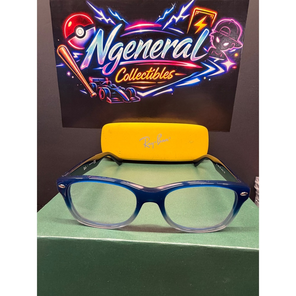 Ray-Ban Junior RB 1528 3581 Blue Gradient Rectangular Eyeglasses 48-16-130 Case